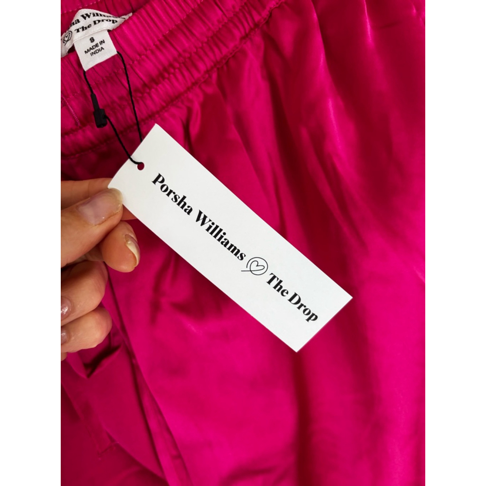 Women's Porsha Williams The Drop Pants Size S Hot Pink Drawstring - Picture 4 of 7